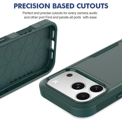 For iPhone 18 Pro 2 in 1 PC + TPU Phone Case - Dark Green - EDA010189102B