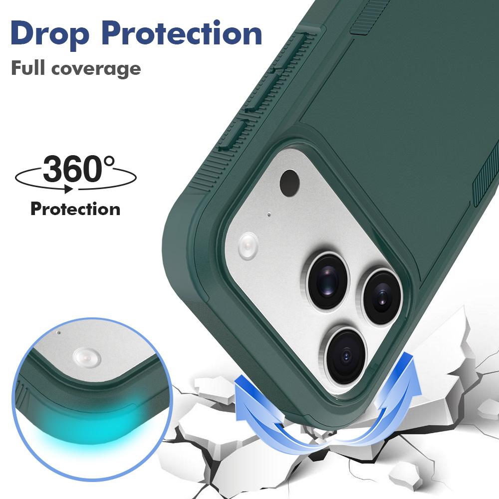 For iPhone 18 Pro 2 in 1 PC + TPU Phone Case - Dark Green - EDA010189102B