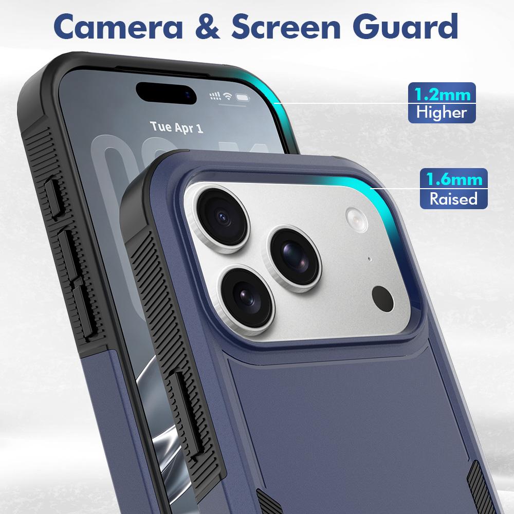 For iPhone 18 Pro 2 in 1 PC + TPU Phone Case - Dark Blue - EDA010189102C