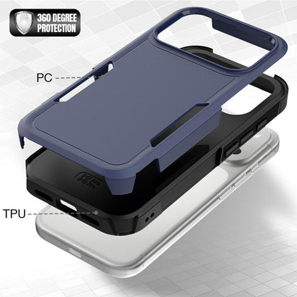 For iPhone 18 Pro 2 in 1 PC + TPU Phone Case - Dark Blue - EDA010189102C