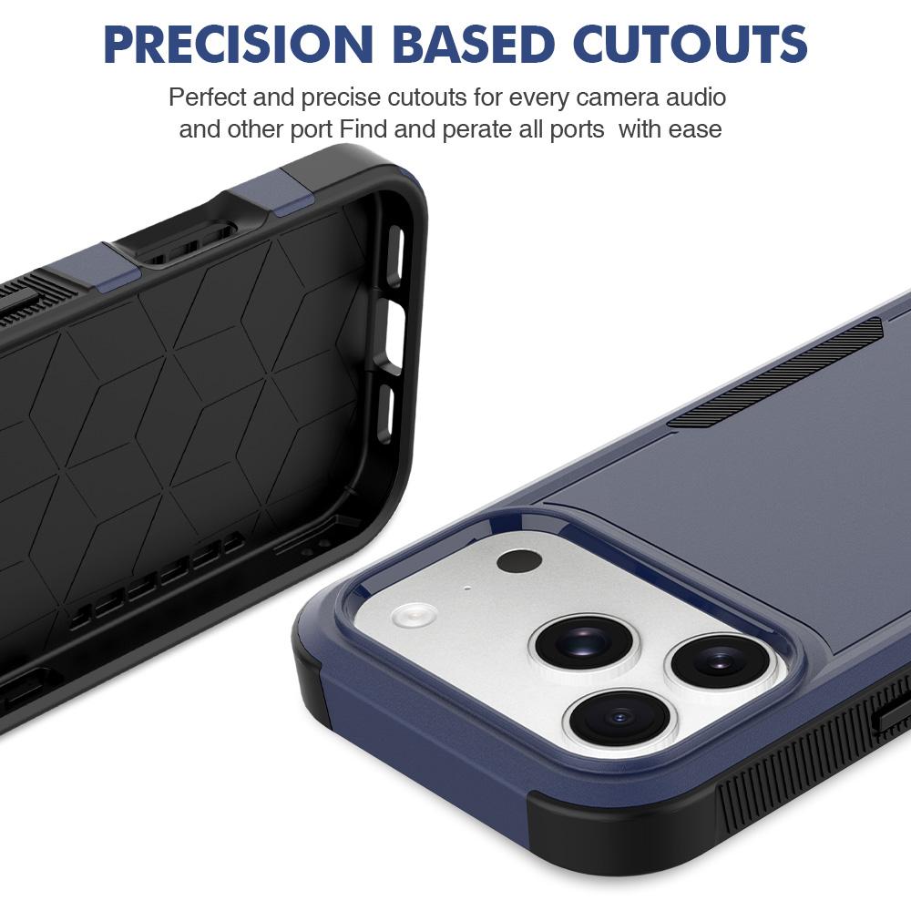 For iPhone 18 Pro 2 in 1 PC + TPU Phone Case - Dark Blue - EDA010189102C