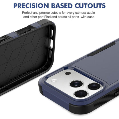 For iPhone 18 Pro 2 in 1 PC + TPU Phone Case - Dark Blue - EDA010189102C