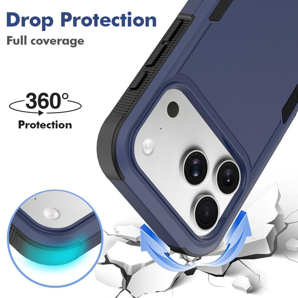 For iPhone 18 Pro 2 in 1 PC + TPU Phone Case - Dark Blue - EDA010189102C