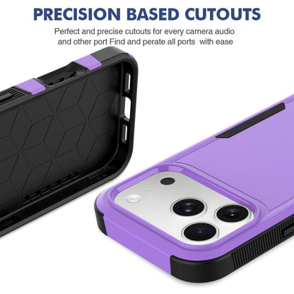 For iPhone 18 Pro 2 in 1 PC + TPU Phone Case - Purple - EDA010189102D