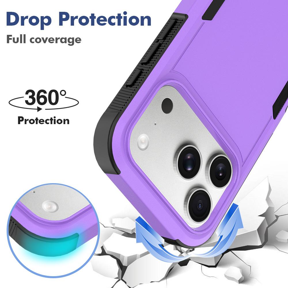 For iPhone 18 Pro 2 in 1 PC + TPU Phone Case - Purple - EDA010189102D