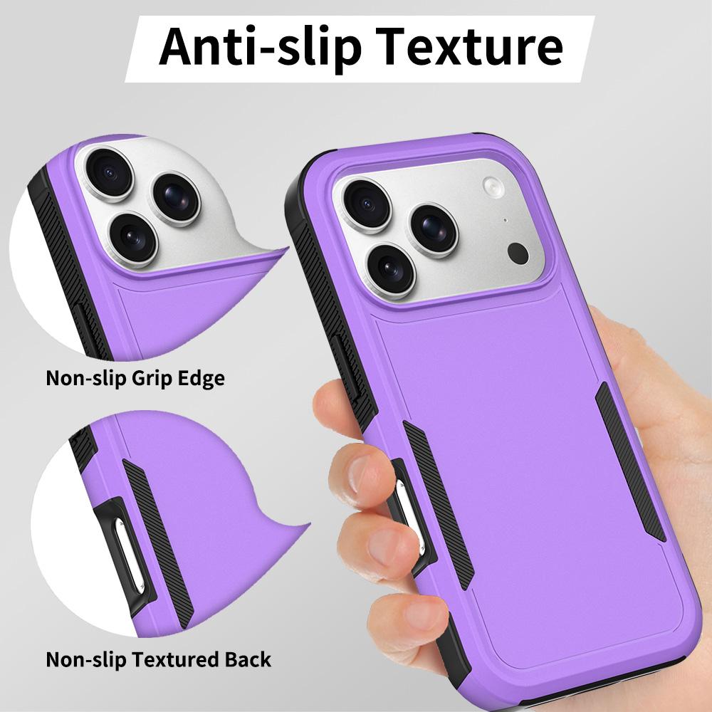 For iPhone 18 Pro 2 in 1 PC + TPU Phone Case - Purple - EDA010189102D
