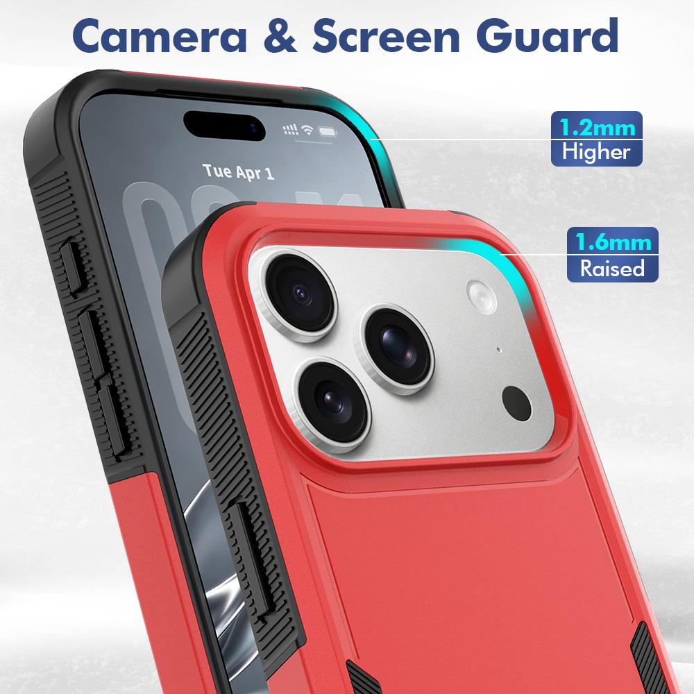 For iPhone 18 Pro 2 in 1 PC + TPU Phone Case - Red - EDA010189102E