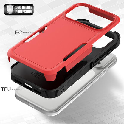 For iPhone 18 Pro 2 in 1 PC + TPU Phone Case - Red - EDA010189102E