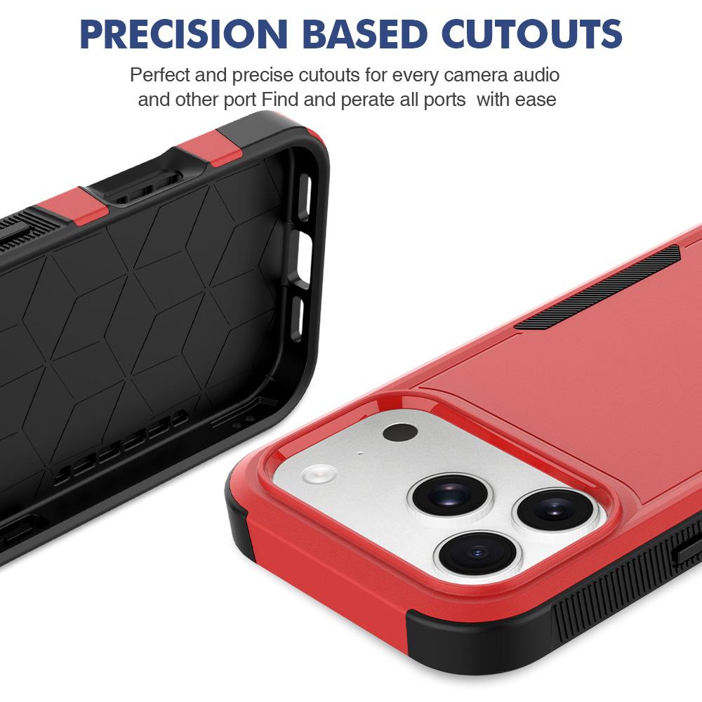 For iPhone 18 Pro 2 in 1 PC + TPU Phone Case - Red - EDA010189102E