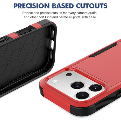 For iPhone 18 Pro 2 in 1 PC + TPU Phone Case - Red - EDA010189102E