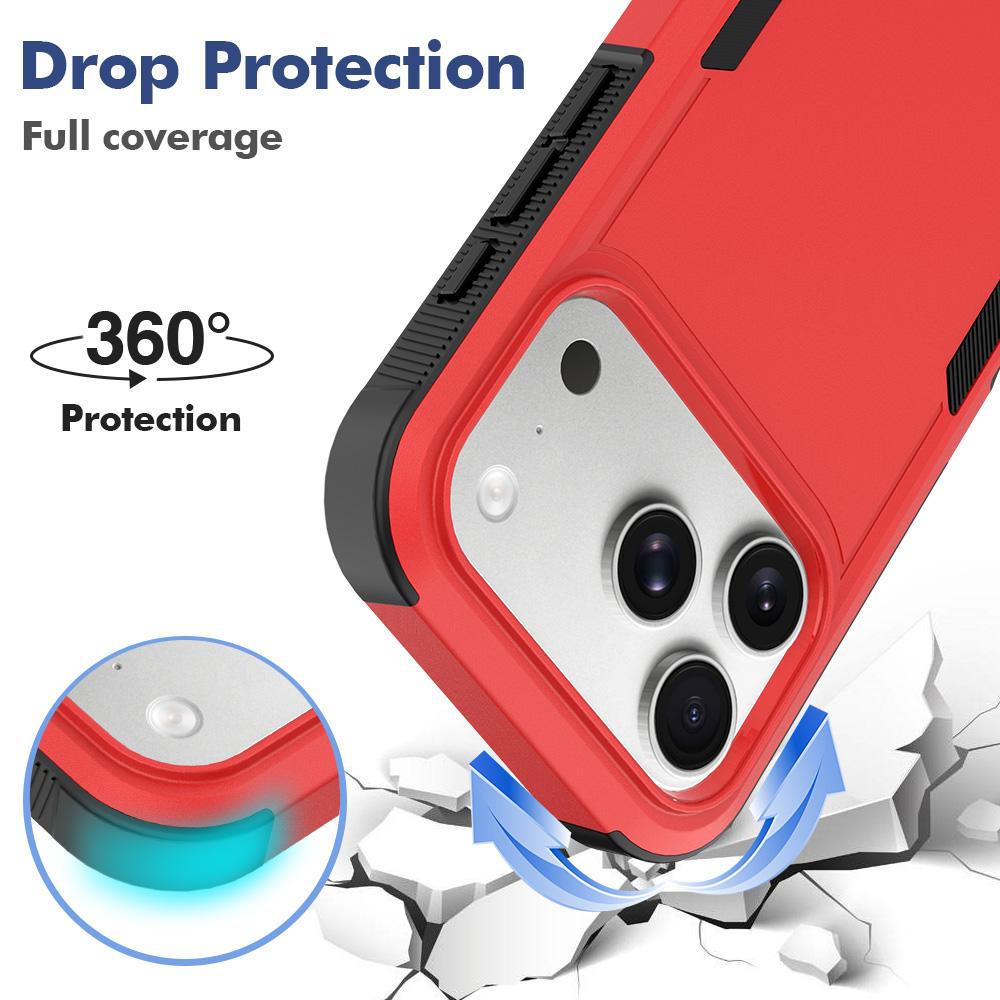 For iPhone 18 Pro 2 in 1 PC + TPU Phone Case - Red - EDA010189102E