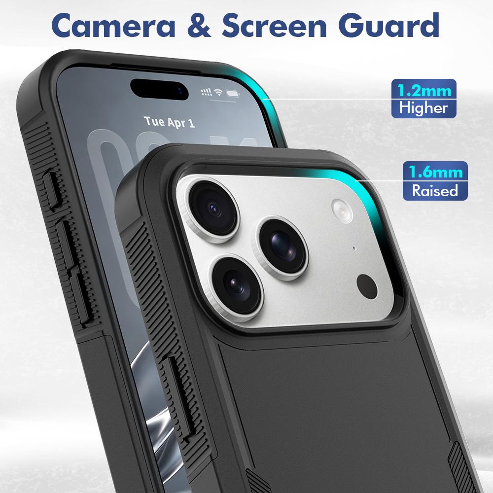 For iPhone 18 Pro 2 in 1 PC + TPU Phone Case - Black - EDA010189102F
