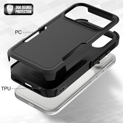 For iPhone 18 Pro 2 in 1 PC + TPU Phone Case - Black - EDA010189102F