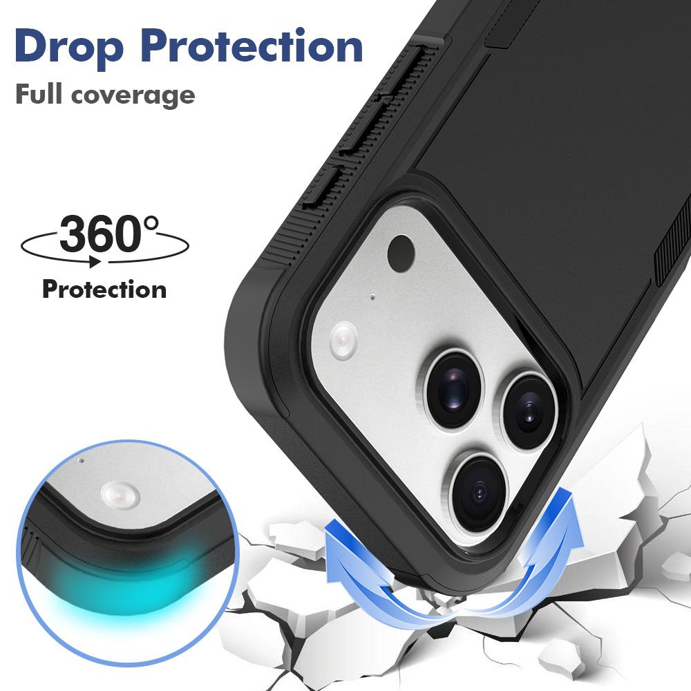 For iPhone 18 Pro 2 in 1 PC + TPU Phone Case - Black - EDA010189102F