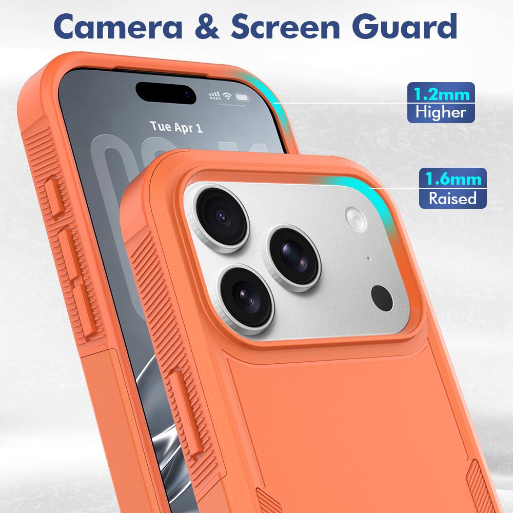 For iPhone 18 Pro 2 in 1 PC + TPU Phone Case - Orange - EDA010189102G