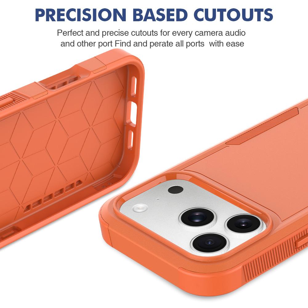 For iPhone 18 Pro 2 in 1 PC + TPU Phone Case - Orange - EDA010189102G