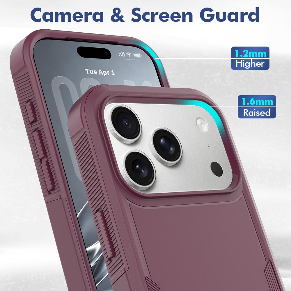 For iPhone 18 Pro 2 in 1 PC + TPU Phone Case - Cherry Red - EDA010189102H