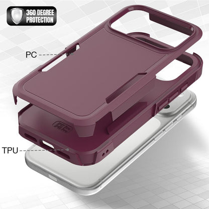 For iPhone 18 Pro 2 in 1 PC + TPU Phone Case - Cherry Red - EDA010189102H