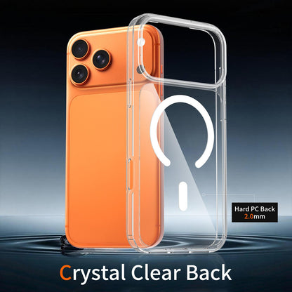 For iPhone 18 Pro Max Scratch-proof Acrylic 2.0mm Crystal Magnetic Phone Case - Transparent - EDA010189502A