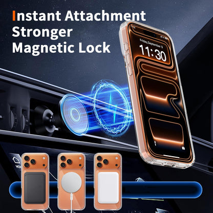 For iPhone 18 Pro Max Scratch-proof Acrylic 2.0mm Crystal Magnetic Phone Case - Transparent - EDA010189502A