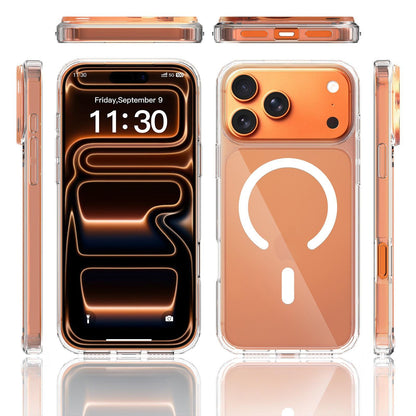 For iPhone 17 Pro Max Scratch-proof Acrylic 2.0mm Crystal Magnetic Phone Case - Transparent - EDA010189503A