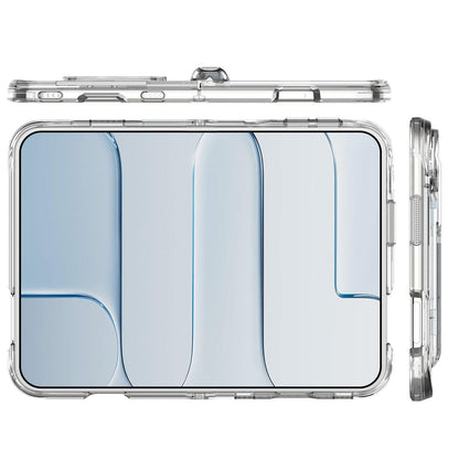 For iPhone Duo TPU + PC Hybrid 2.5mm Thick Shockproof Magnetic Phone Case with Holder - Transparent - EDA010193301A