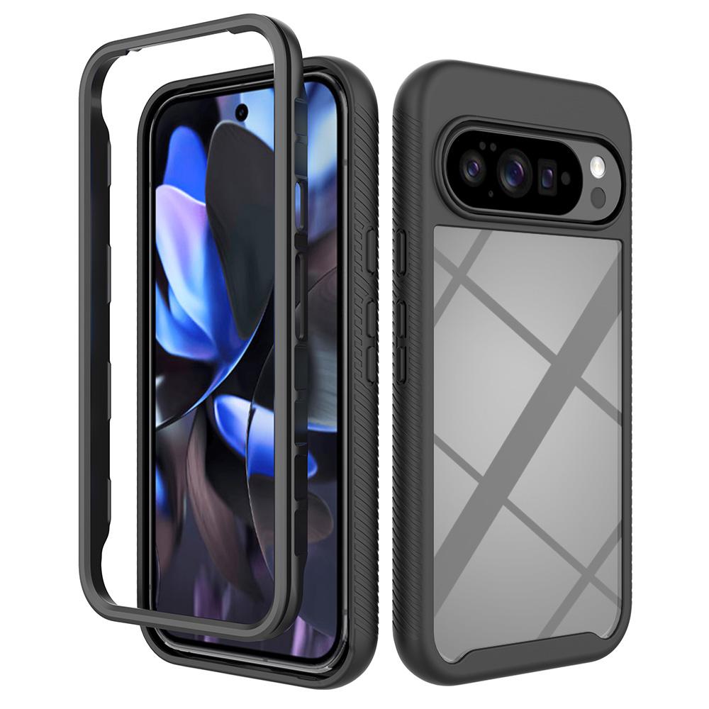 For Google Pixel 11 Pro XL Starry Sky Solid Color Shockproof TPU Clear PC Phone Case - Black - EDA010195801A