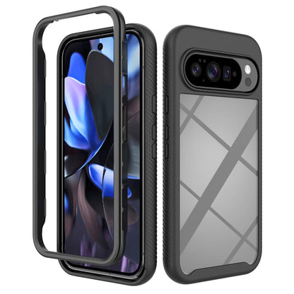 For Google Pixel 11 Pro XL Starry Sky Solid Color Shockproof TPU Clear PC Phone Case - Black - EDA010195801A