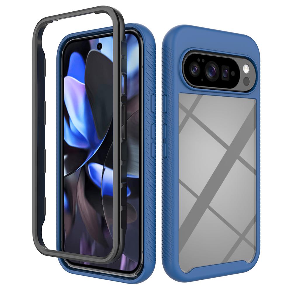 For Google Pixel 11 Pro XL Starry Sky Solid Color Shockproof TPU Clear PC Phone Case - Dark Blue - EDA010195801B