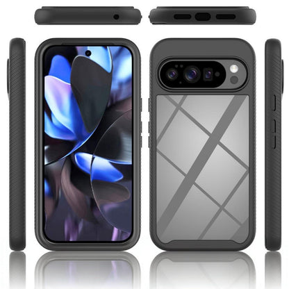 For Google Pixel 11 Pro XL Starry Sky Solid Color Shockproof TPU Clear PC Phone Case - Sky Blue - EDA010195801C