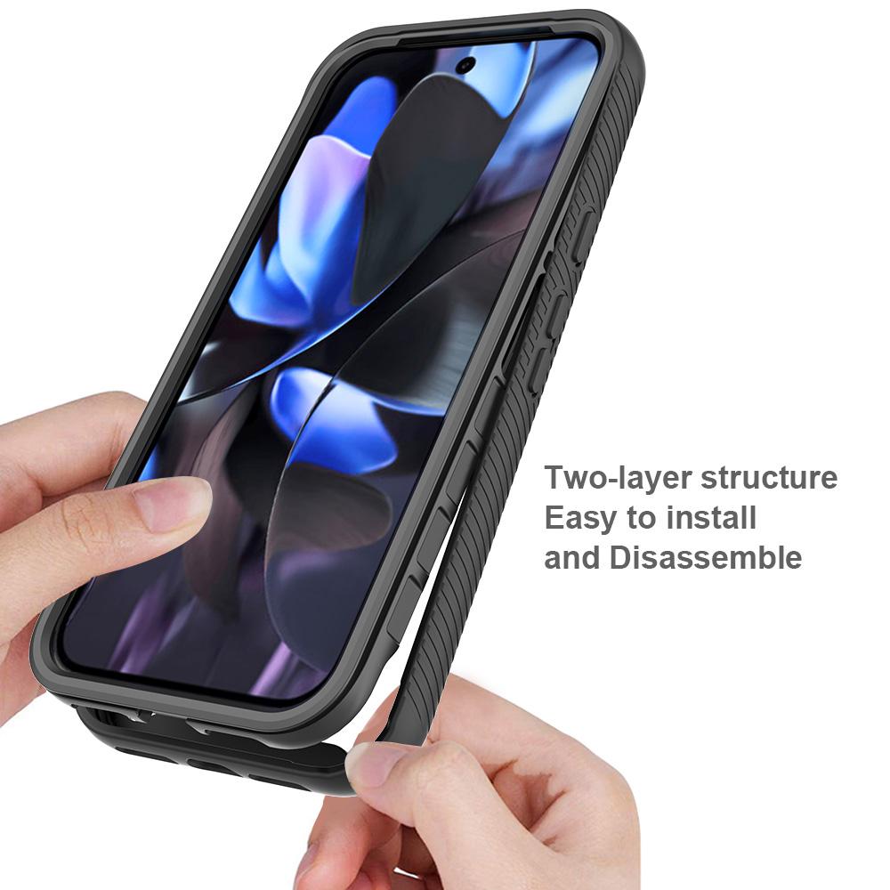 For Google Pixel 11 Pro XL Starry Sky Solid Color Shockproof TPU Clear PC Phone Case - Sky Blue - EDA010195801C