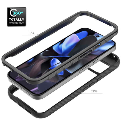 For Google Pixel 11 Pro XL Starry Sky Solid Color Shockproof TPU Clear PC Phone Case - Purple - EDA010195801E