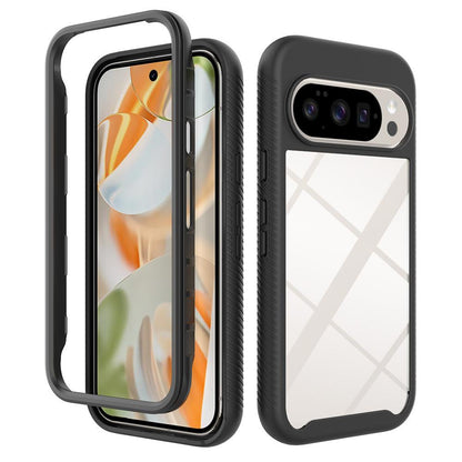 For Google Pixel 11 / 11 Pro Starry Sky Solid Color Shockproof TPU Clear PC Phone Case - Black - EDA010195802A