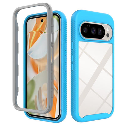 For Google Pixel 11 / 11 Pro Starry Sky Solid Color Shockproof TPU Clear PC Phone Case - Sky Blue - EDA010195802C