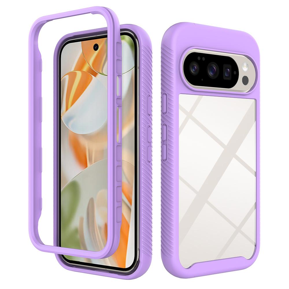 For Google Pixel 11 / 11 Pro Starry Sky Solid Color Shockproof TPU Clear PC Phone Case - Purple - EDA010195802E