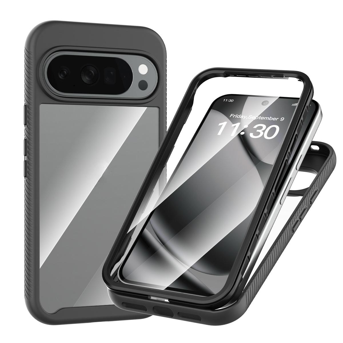For Google Pixel 11 Pro XL Starry Sky Solid Color Series PC + TPU Phone Case with PET Film - Black - EDA010195901A