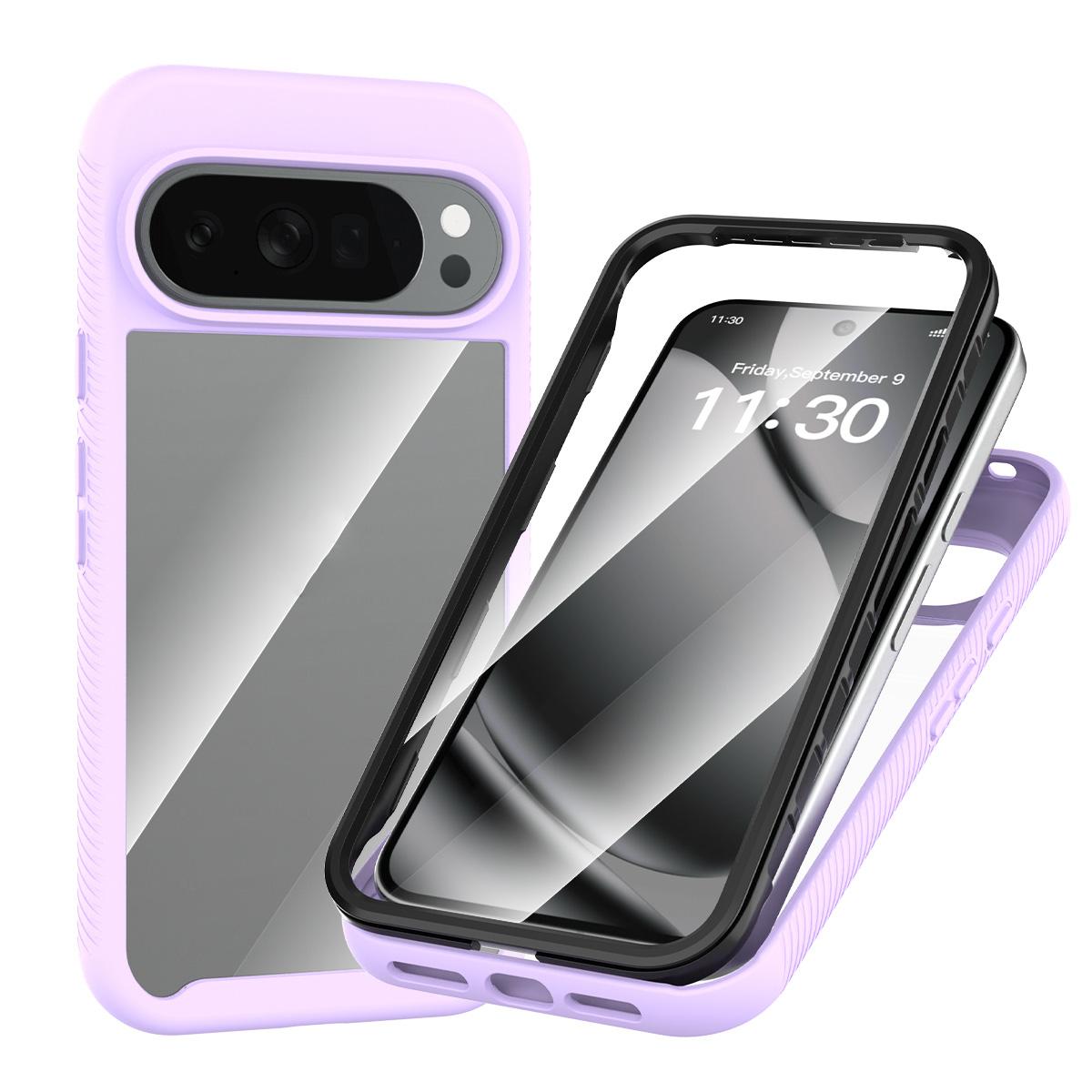 For Google Pixel 11 Pro XL Starry Sky Solid Color Series PC + TPU Phone Case with PET Film - Purple - EDA010195901E