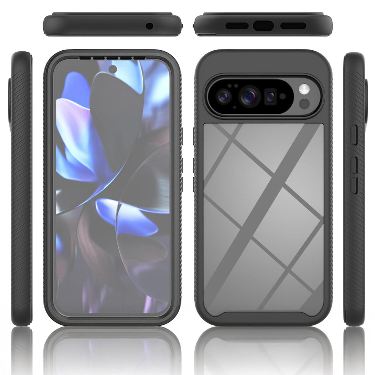 For Google Pixel 11 Pro XL Starry Sky Solid Color Series PC + TPU Phone Case with PET Film - Purple - EDA010195901E