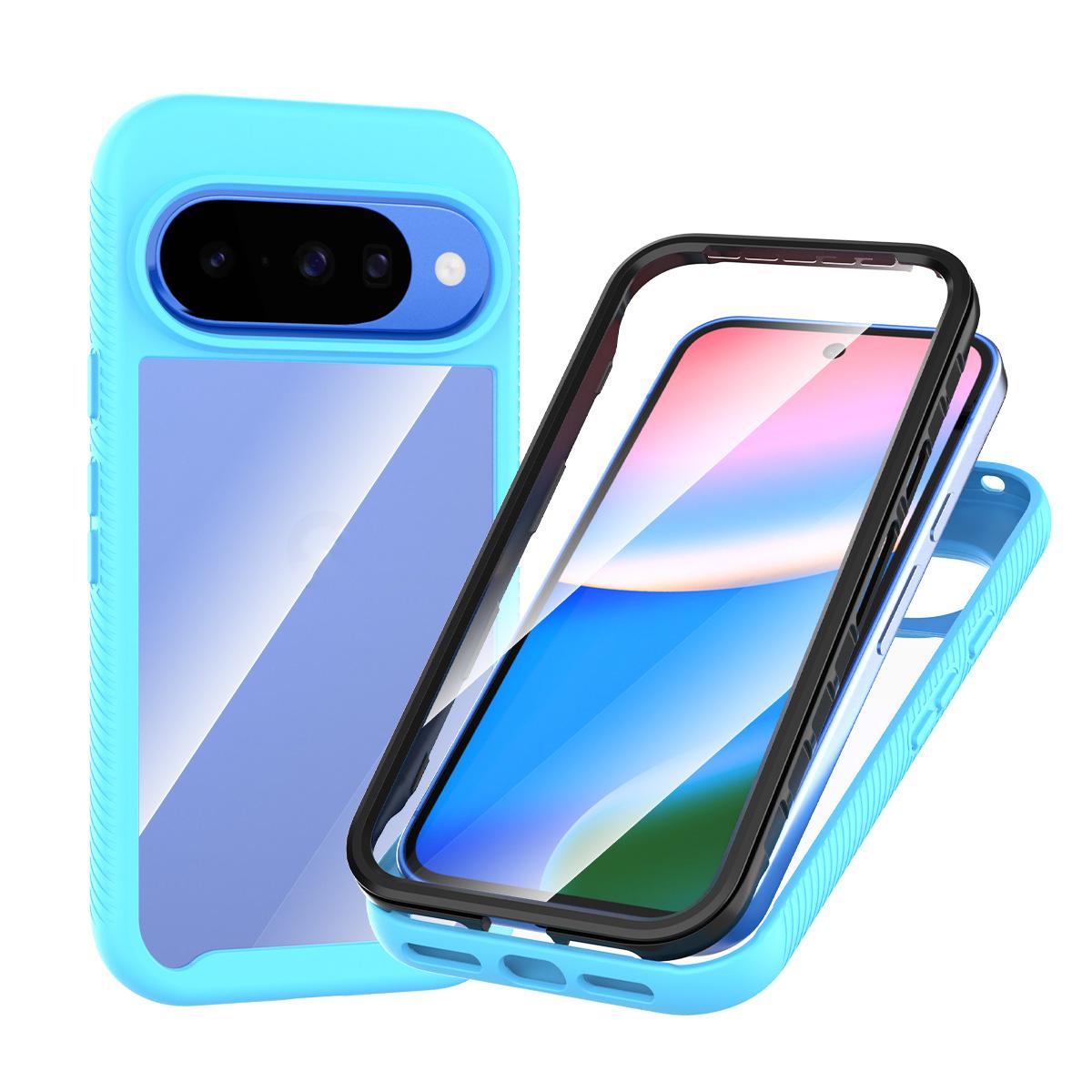 For Google Pixel 11 / 11 Pro Starry Sky Solid Color Series PC + TPU Phone Case with PET Film - Sky Blue - EDA010195902B