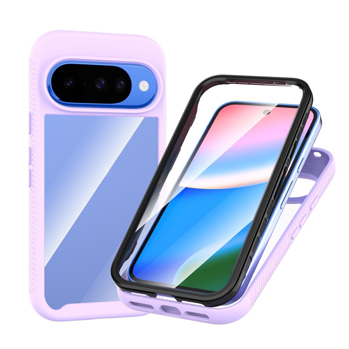 For Google Pixel 11 / 11 Pro Starry Sky Solid Color Series PC + TPU Phone Case with PET Film - Purple - EDA010195902E