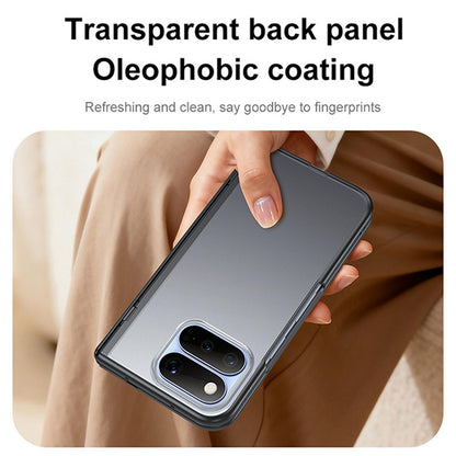 For Google Pixel 11 Pro Fold Intergrated Shell And Flim Translucent Frosted Hinge Protective Phone Case - Grey - EDA010200401B