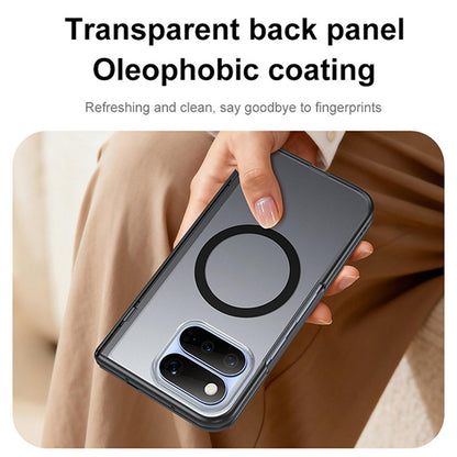 For Google Pixel 11 Pro Fold Intergrated Shell And Flim Translucent Frosted Hinge Protective Magnetic Phone Case - Grey - EDA010201001B