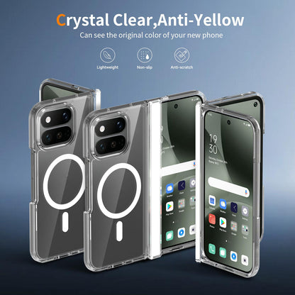 For Google Pixel 11 Pro Fold Scratch-proof Transparent Magnetic Phone Case with Hinge Cover - Default - EDA010201901