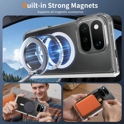For Google Pixel 11 Pro Fold Scratch-proof Transparent Magnetic Phone Case with Hinge Cover - Default - EDA010201901