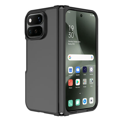 For Google Pixel 11 Pro Fold Skin Feel Contrast Color TPU Hybrid PC Phone Case - Black - EDA010202601A
