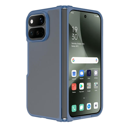 For Google Pixel 11 Pro Fold Skin Feel Contrast Color TPU Hybrid PC Phone Case - Blue - EDA010202601B