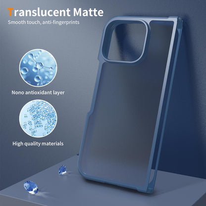 For Google Pixel 11 Pro Fold Skin Feel Contrast Color TPU Hybrid PC Phone Case - Blue - EDA010202601B
