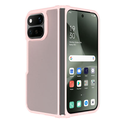 For Google Pixel 11 Pro Fold Skin Feel Contrast Color TPU Hybrid PC Phone Case - Pink - EDA010202601C