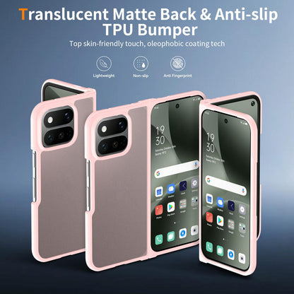 For Google Pixel 11 Pro Fold Skin Feel Contrast Color TPU Hybrid PC Phone Case - Pink - EDA010202601C