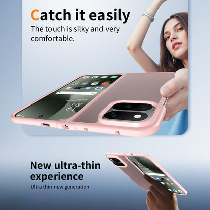 For Google Pixel 11 Pro Fold Skin Feel Contrast Color TPU Hybrid PC Phone Case - Pink - EDA010202601C